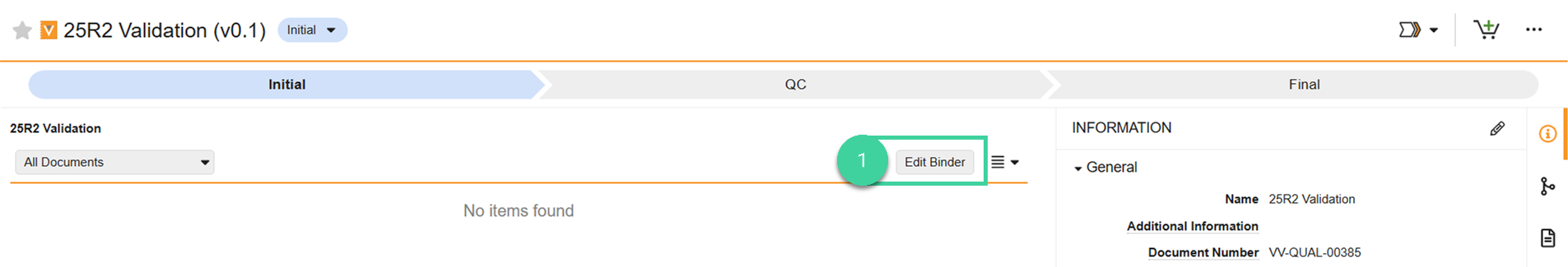 Screenshot step 1