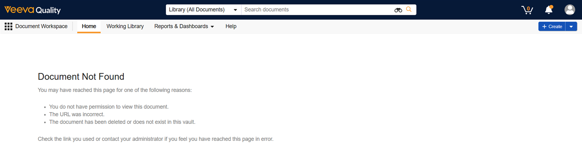 Screenshot document not found message