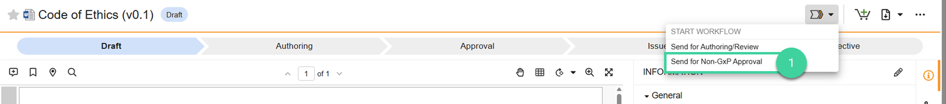 Screenshot step 1
