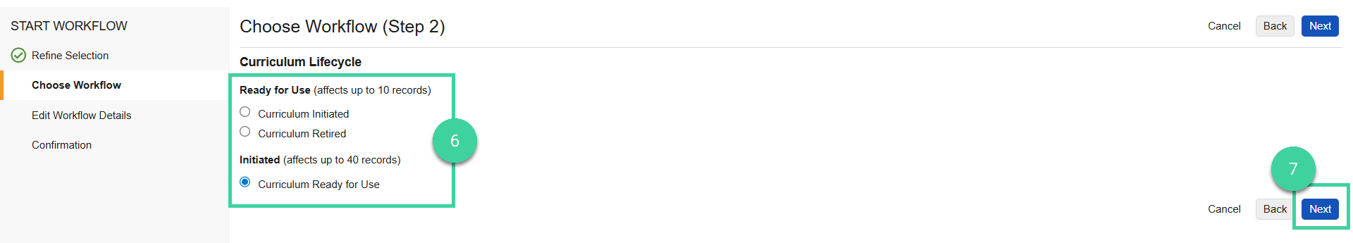 Screenshot steps 6, 7