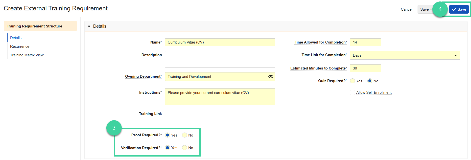 Screenshot steps 3 and 4