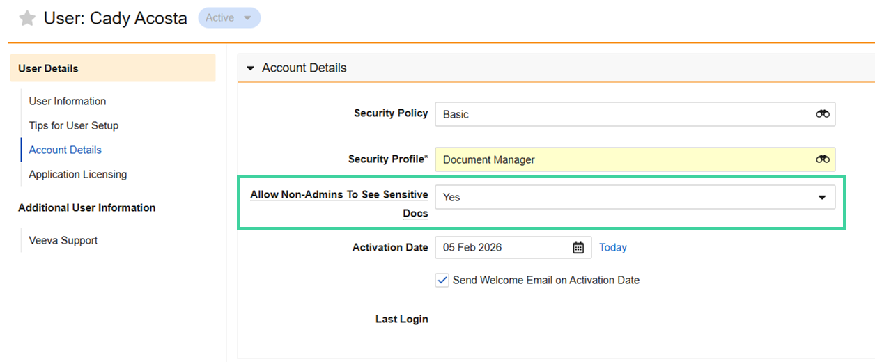 Screenshot new field on user profiles