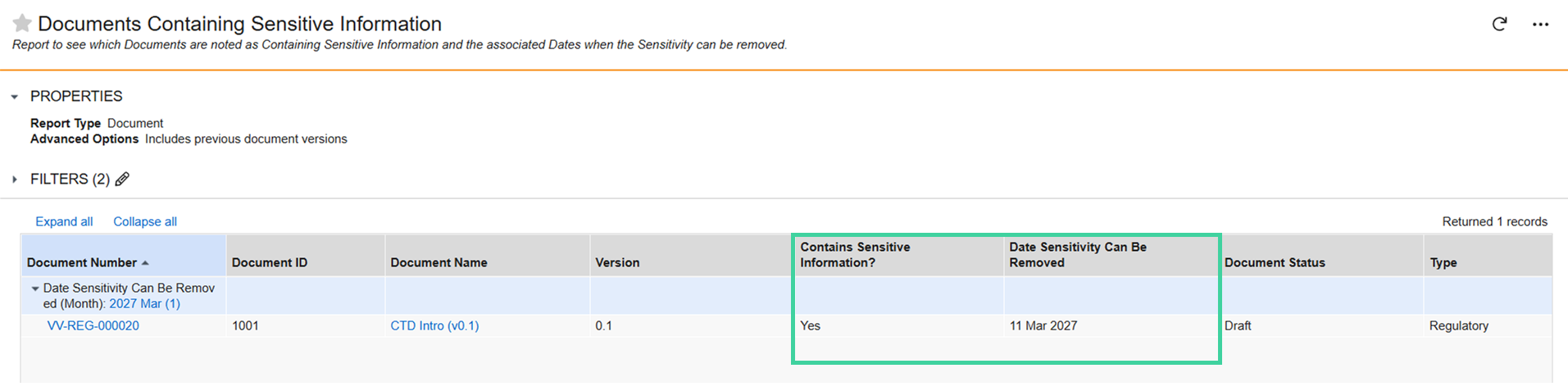 Screenshot new report