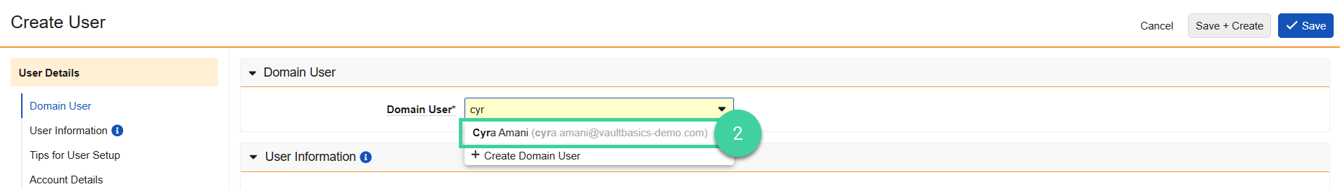 Screenshot step 2