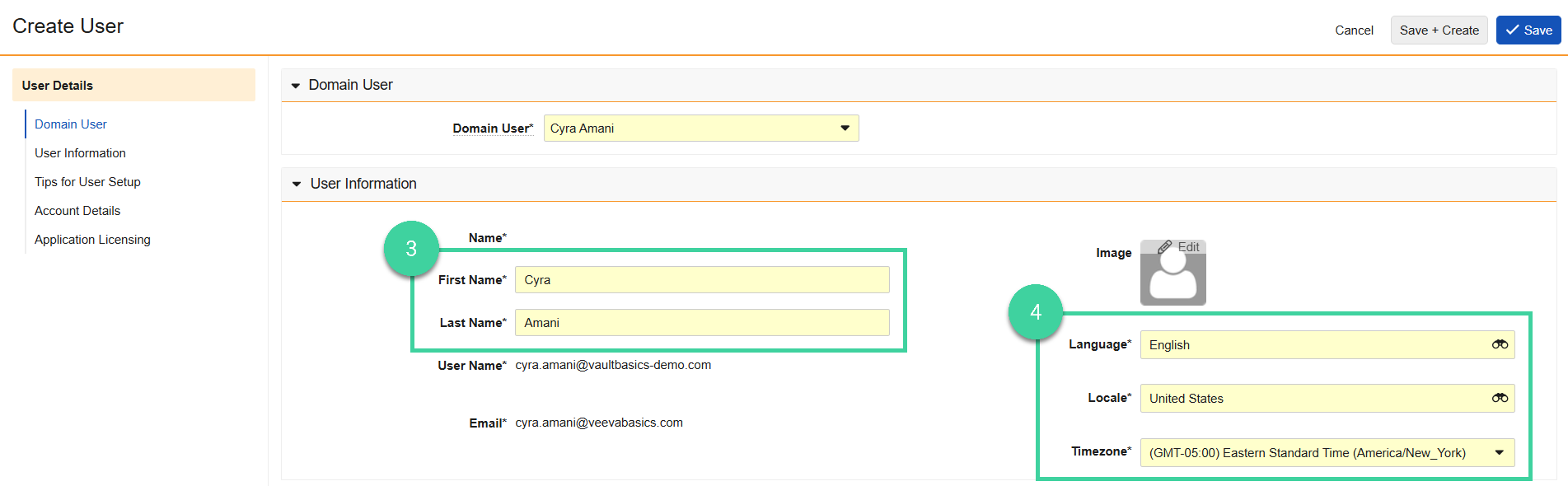 Screenshot steps 3, 4