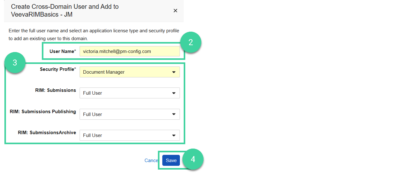 Screenshot steps 2, 3, 4