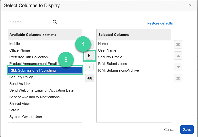 Screenshot of steps 3 and 4