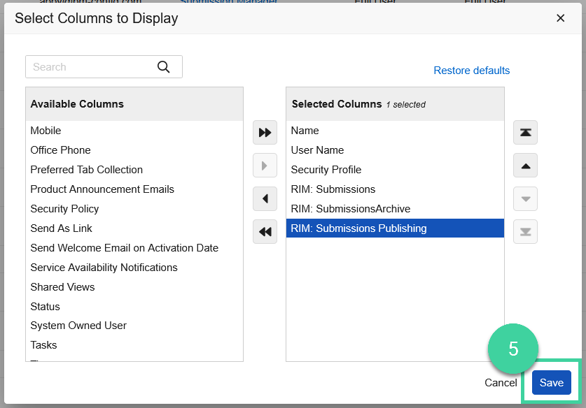 Screenshot of step 5