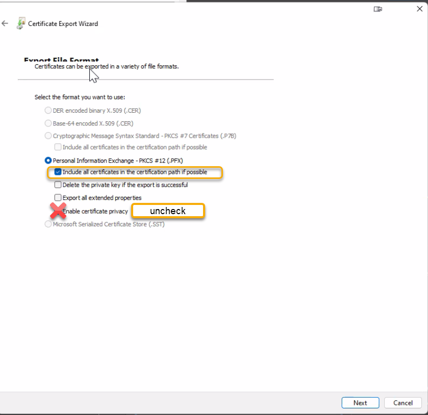 Screenshot step 5