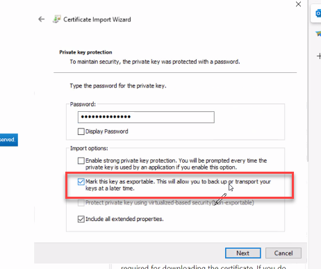 Screenshot step 2
