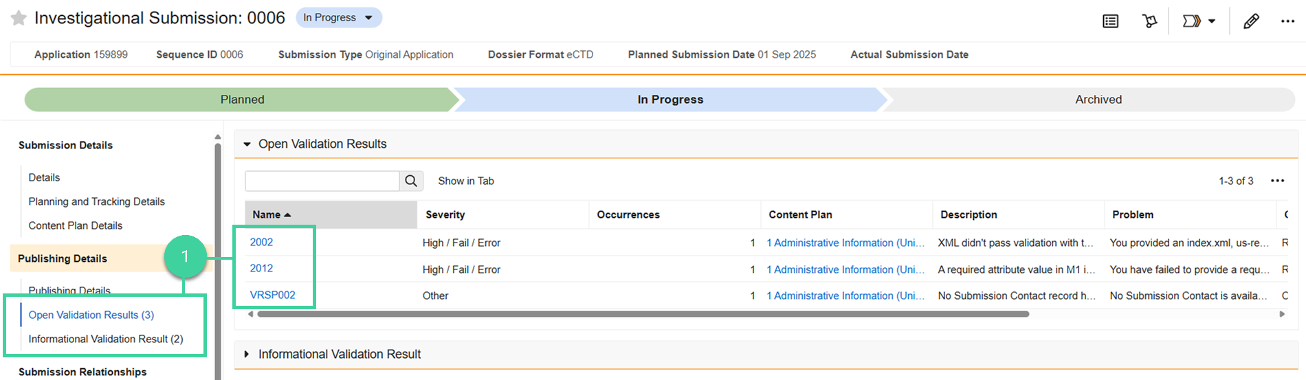 Screenshot step 1