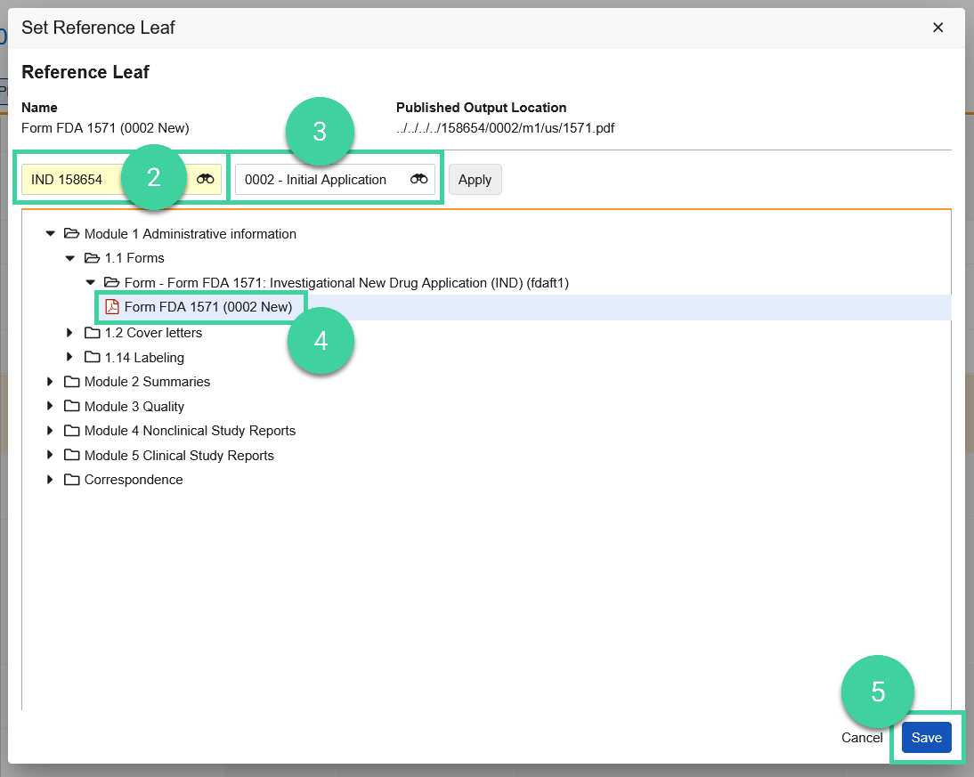 Screenshot of steps 2-5