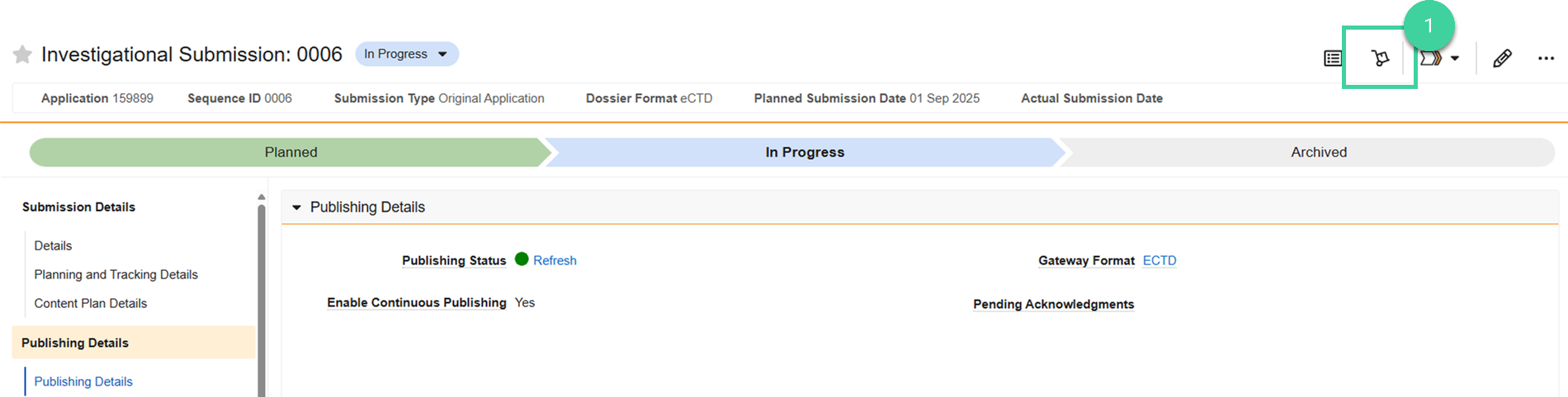 Screenshot step 1