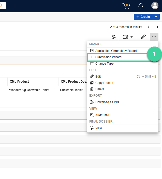 Screenshot of step 1
