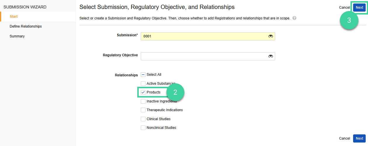 Screenshot of steps 2 and 3