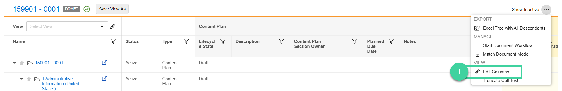 Screenshot step 1