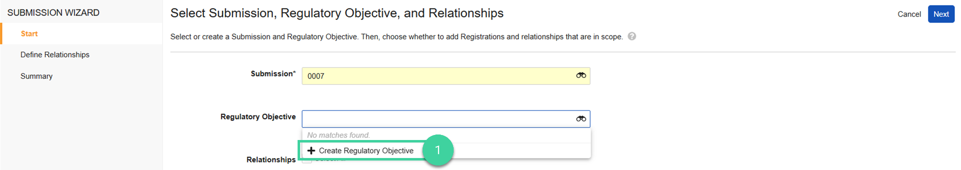 Screenshot step 1