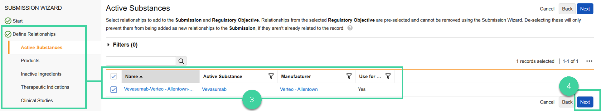 Screenshot steps 3 and 4