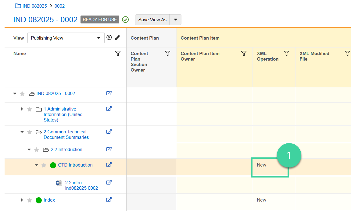 Screenshot of step 1