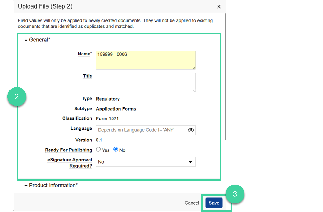 Screenshot step 1