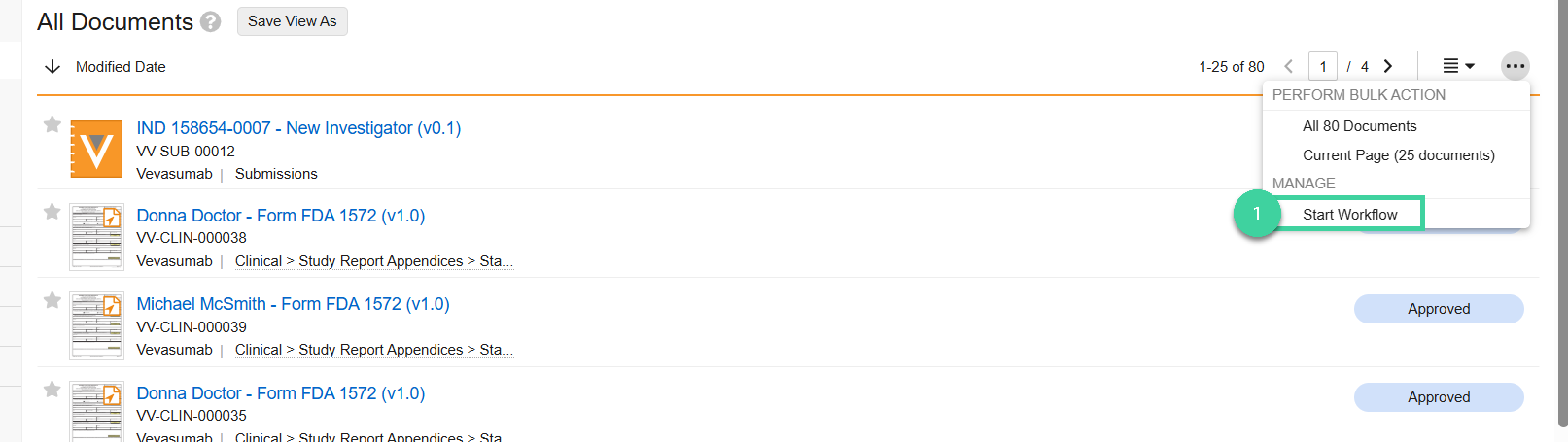 Screenshot of step 1
