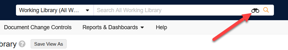 Screenshot of Advanced Search icon