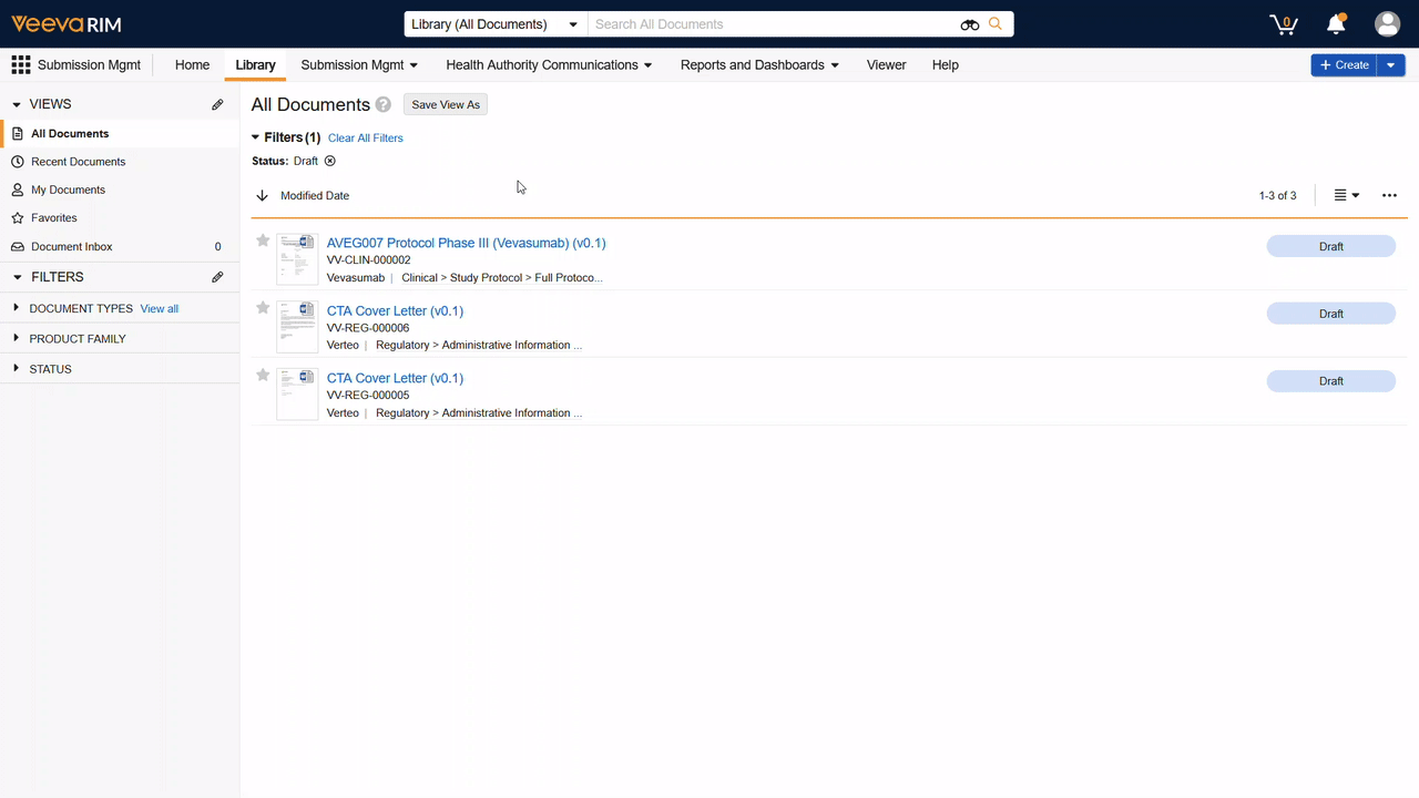 Gif of a bulk action workflow