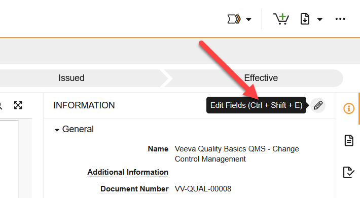 Screenshot of the keyboard shortcut mouseover
