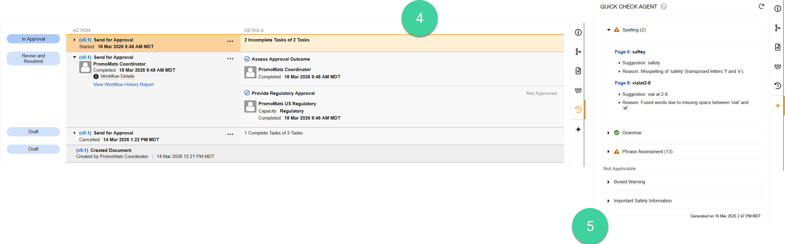 Screenshot of the Doc Info panels