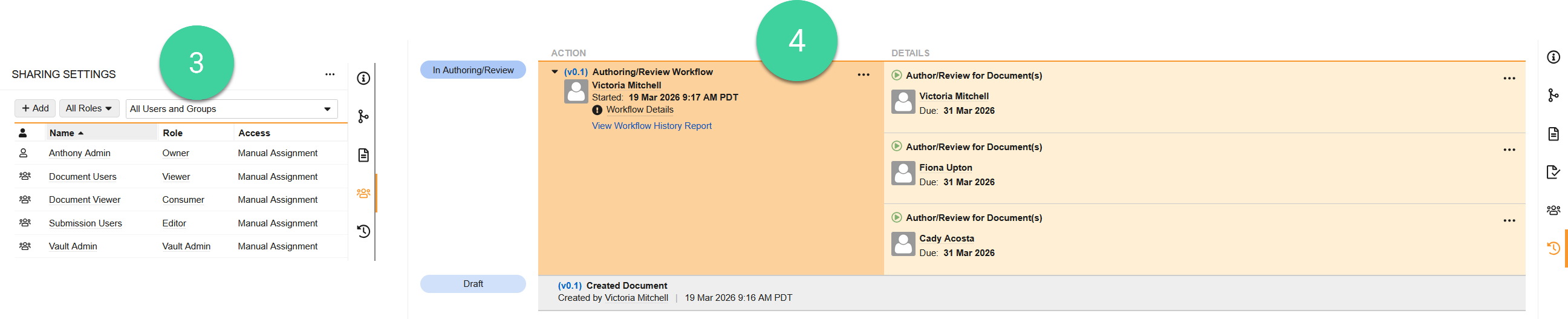 Screenshot of the Relationships panel